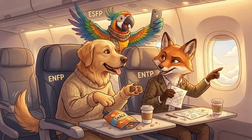 Nano Banana 提示词：MBTI 16 人格动物拟人插画生成器｜Curify AI